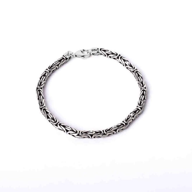 925 Sterling Silver 5.2mm Men's King Chain Bracelet - 1