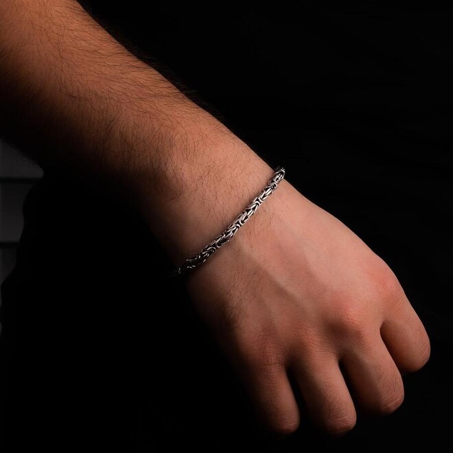 925 Sterling Silver 5.2mm Men's King Chain Bracelet - 2