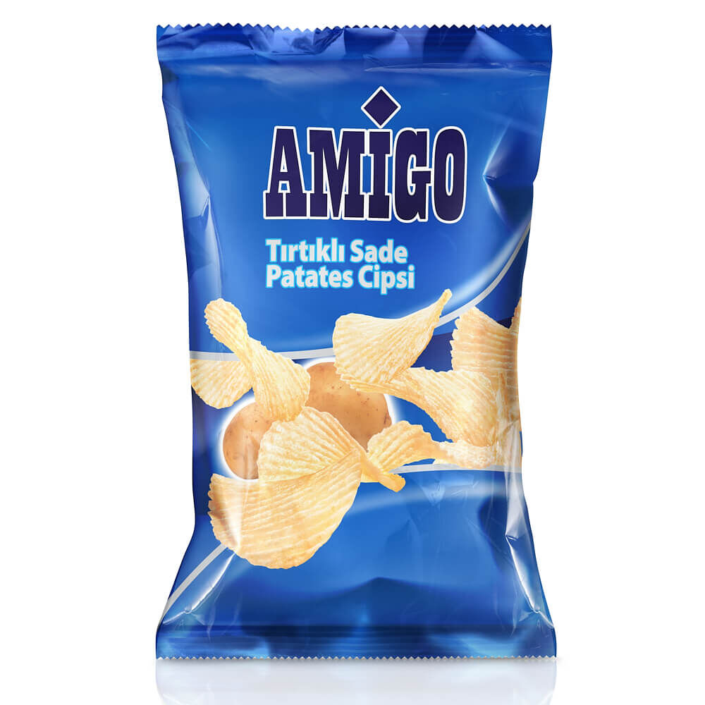 Amigo Serrated Plain Potato Chips 150 Gr - 1