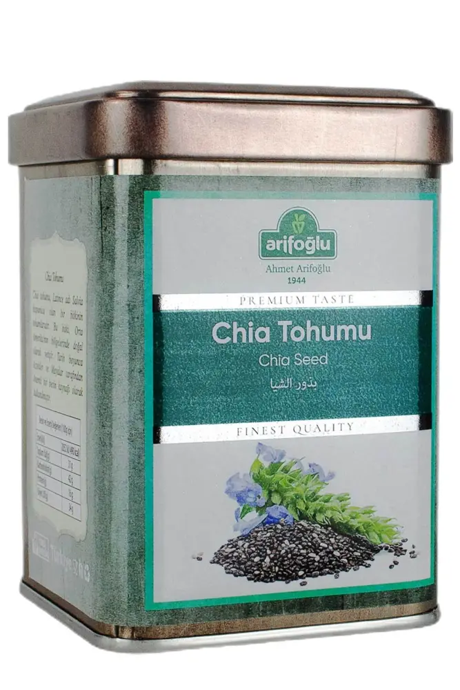 Arifoglu Chia Seeds - Metal Can 150 Gr - 1