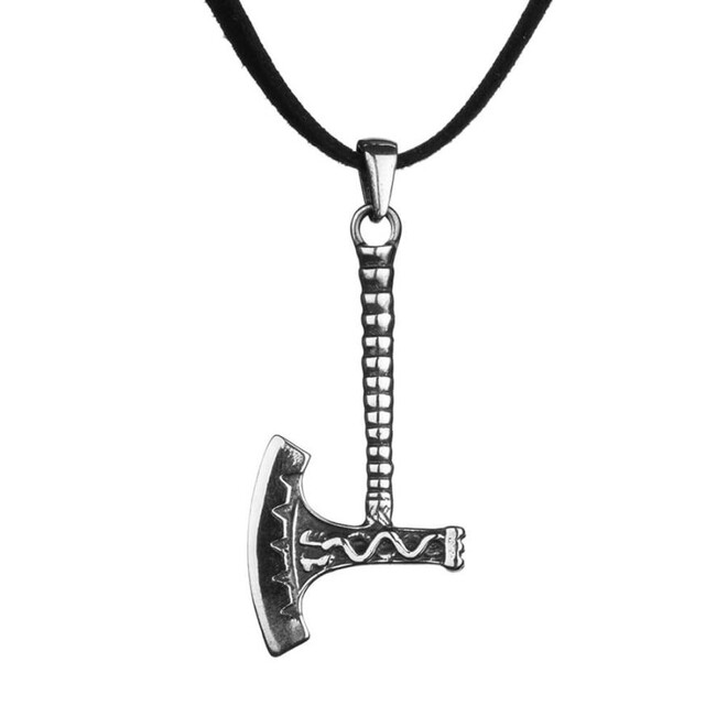 Ax Motif Sterling Silver Men's Necklace - 1