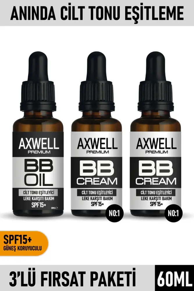 Axwell Bb Oil Ve Leke Karşıtı Bb Krem No:1 Seti - 1