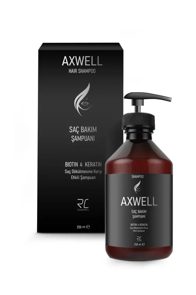 Axwell Keratin ve Biotin Saç Dökülmelerine Karşı Onarıcı Bakım Şampuanı 250 Ml - 1