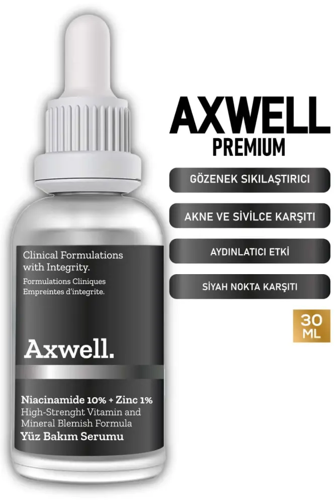 Axwell Niacinamide 10% + Zinc 1% 30 ml Leke Giderici Yüz Bakım Serumu - 1