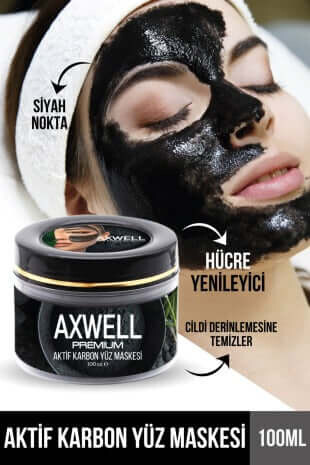 Axwell Premium Activated Charcoal Peel-Off Purifying Face Mask 100 ML - 1