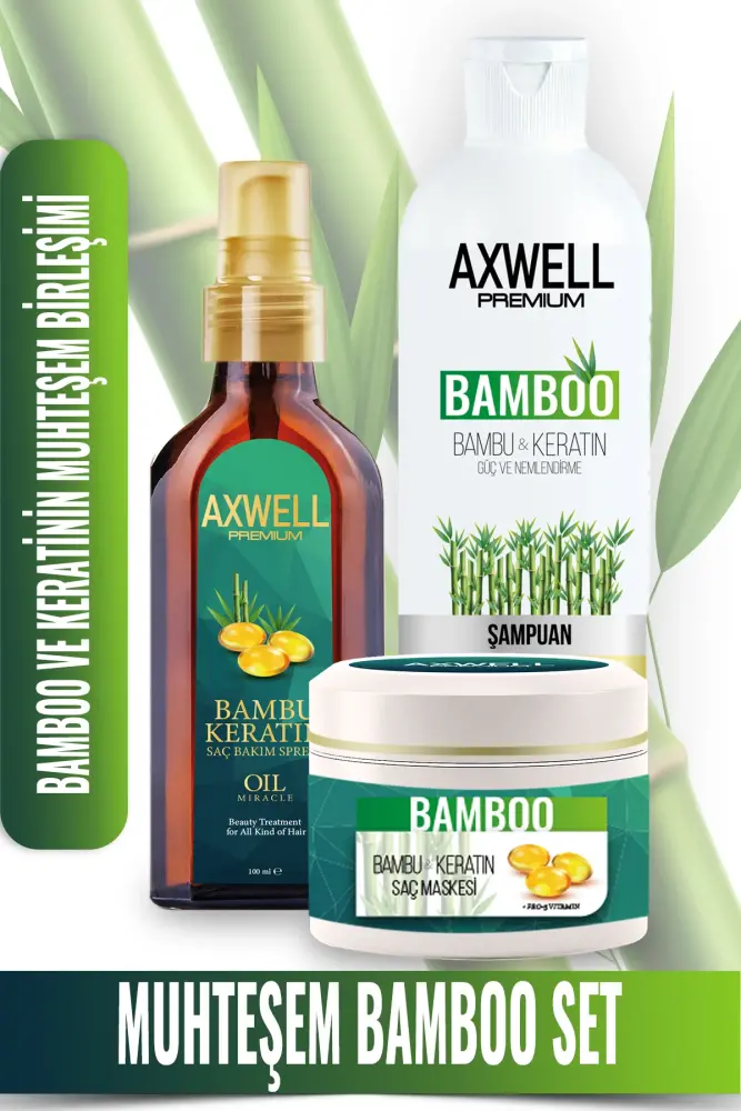 Axwell Premium Triple Bamboo Hair Care Set - 1