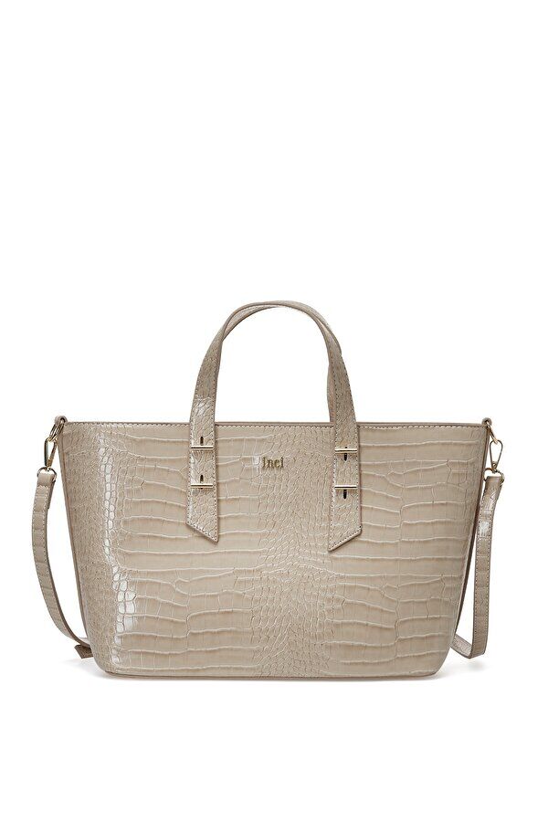 Beige women's handbag - 1