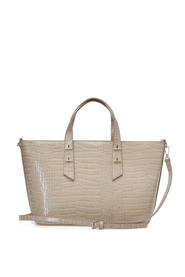 Beige women's handbag - 2