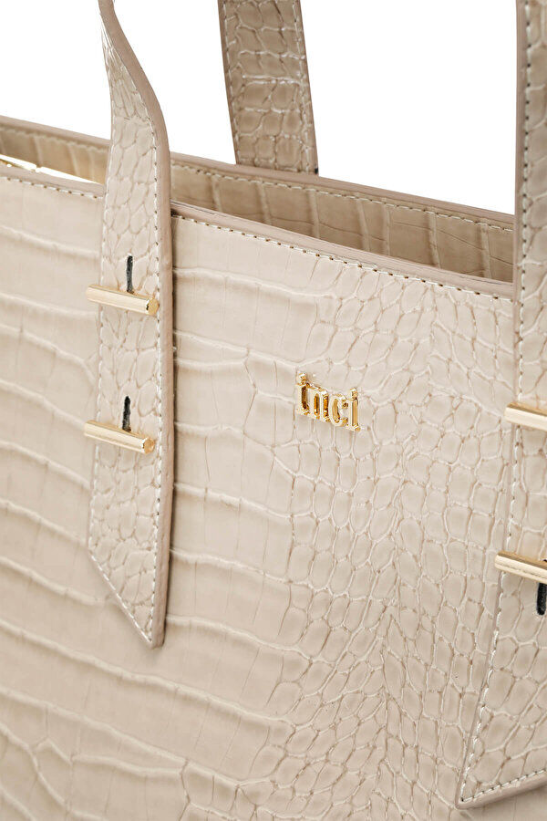 Beige women's handbag - 3