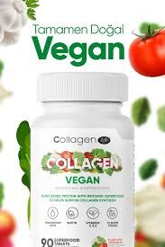 Collagen Life Biotin, Hyaluronıc Acıd ve Bitki Bazlı Protein Tozu ile Vegan Kolajen Desteği 90 Tablet - 1