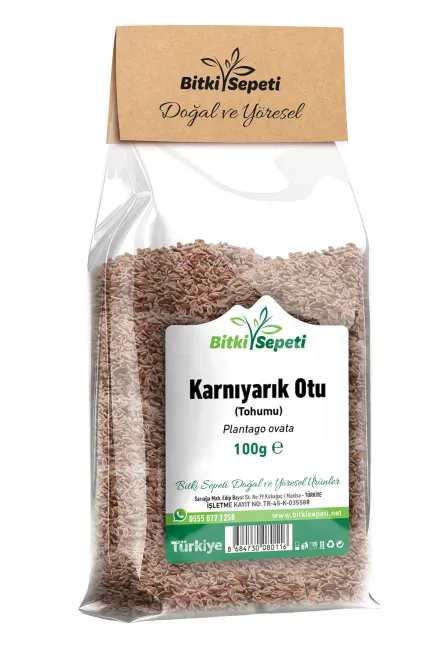 Bitki Sepeti Karnıyarık Otu, Psyllium, Plantago Ovata, 100 Gr. - 1