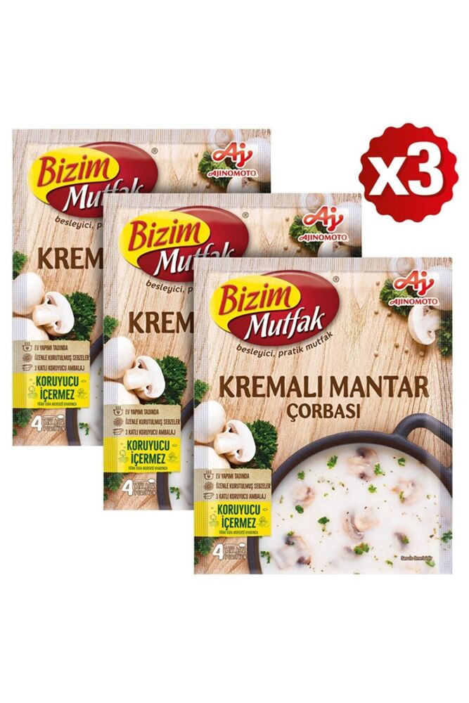 Bizim Mutfak Kremalı Mantar Çorbası 65 Gr 3'Lü Paket - 1