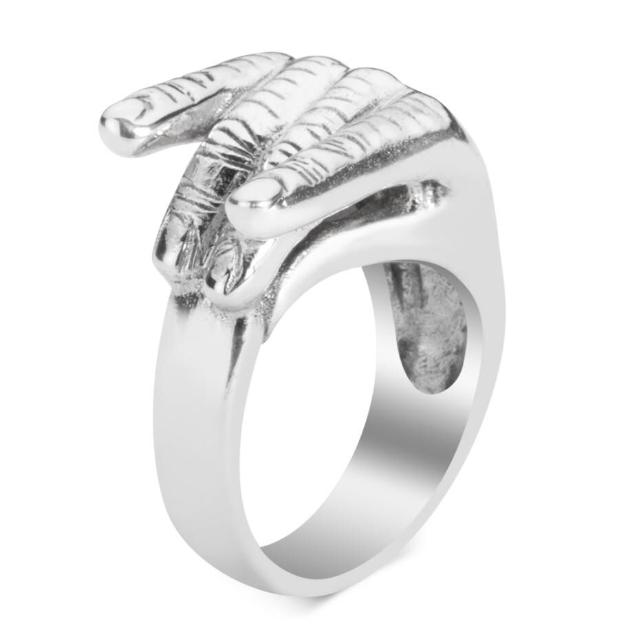 Bozkurt Marked Sterling Silver Men's Ring - 5