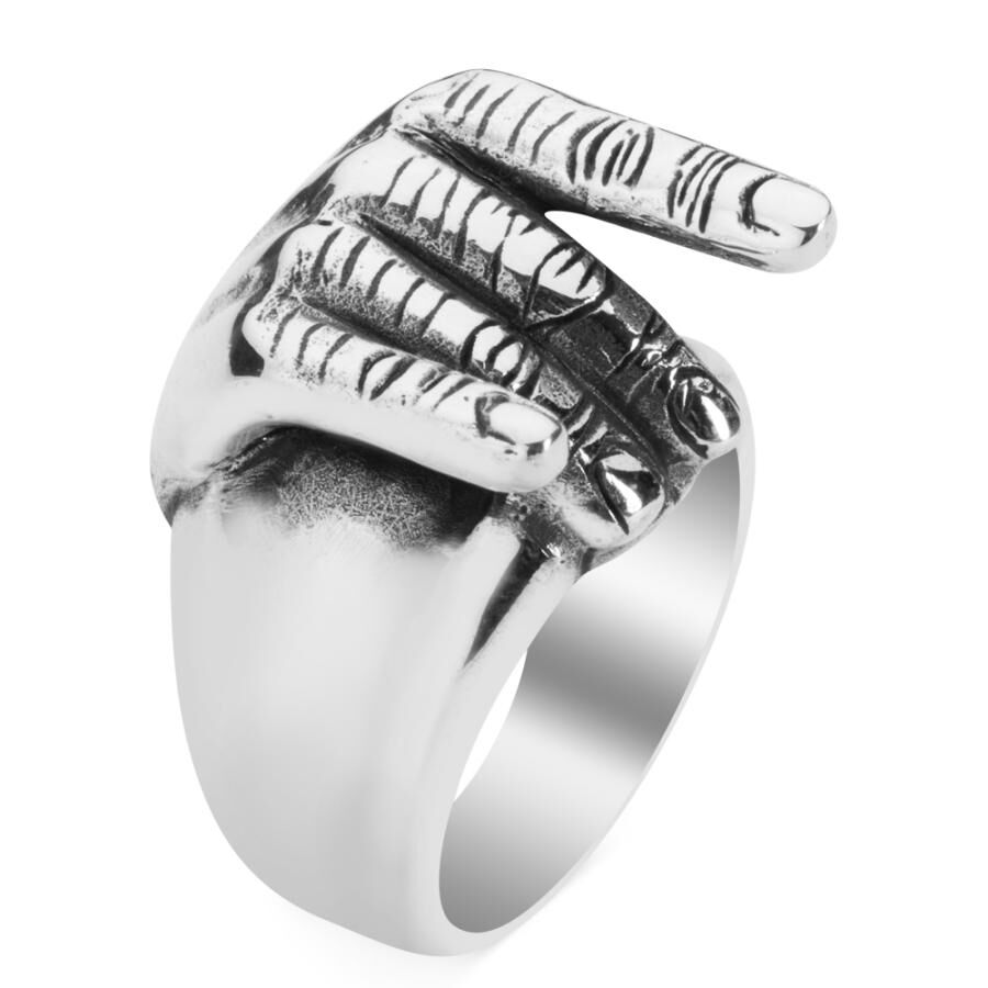 Bozkurt Sign Sterling Silver Men's Ring - 1