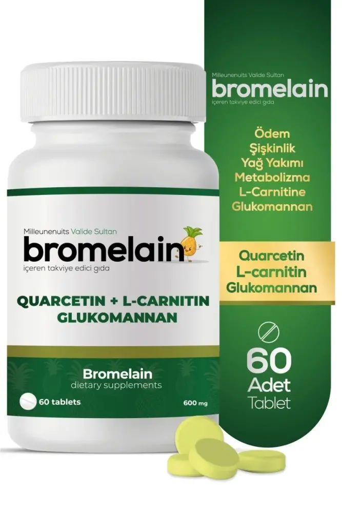 Valide Sultan Bromelain Capsules - 60 Tablets - 2