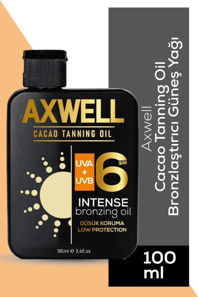 Axwell Cacao Tanning Oil Bronzlaştırıcı Güneş Yağı SPF 6- 100ml - 1