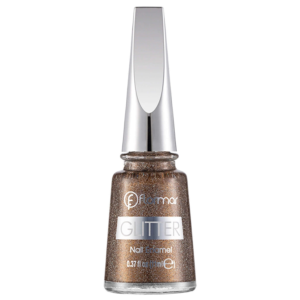 Flormar Glitter Translucent Glitter Nail Polish GL40 Golden Orchid