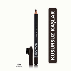 Flormar Eyebrow Pencil with Soft Tip and Diffusion Brush