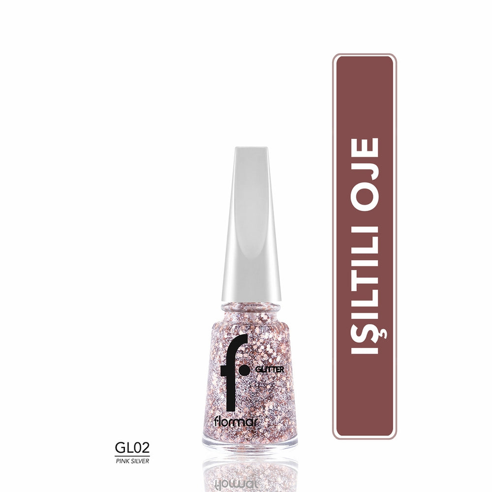Flormar Glitter Translucent Glitter Nail Polish GL40 Golden Orchid