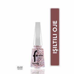 Flormar Glitter Translucent Glitter Nail Polish GL40 Golden Orchid