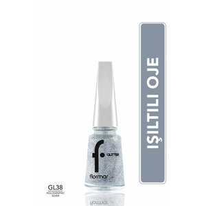 Flormar Glitter Translucent Glitter Nail Polish GL40 Golden Orchid