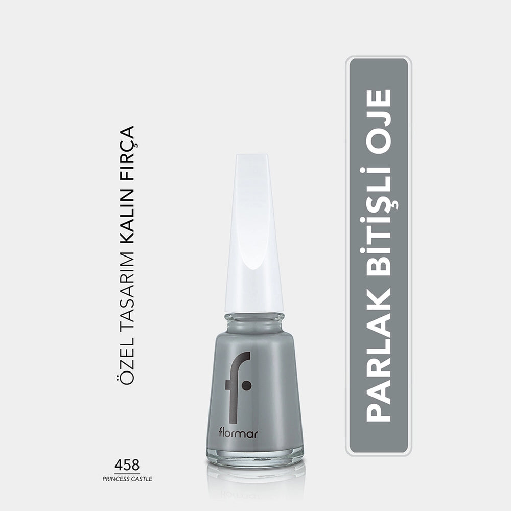 Flormar Nail Enamel Intensely Pigmented Nail Polish 417 Steel Gray