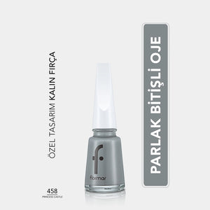 Flormar Nail Enamel Intensely Pigmented Nail Polish 417 Steel Gray