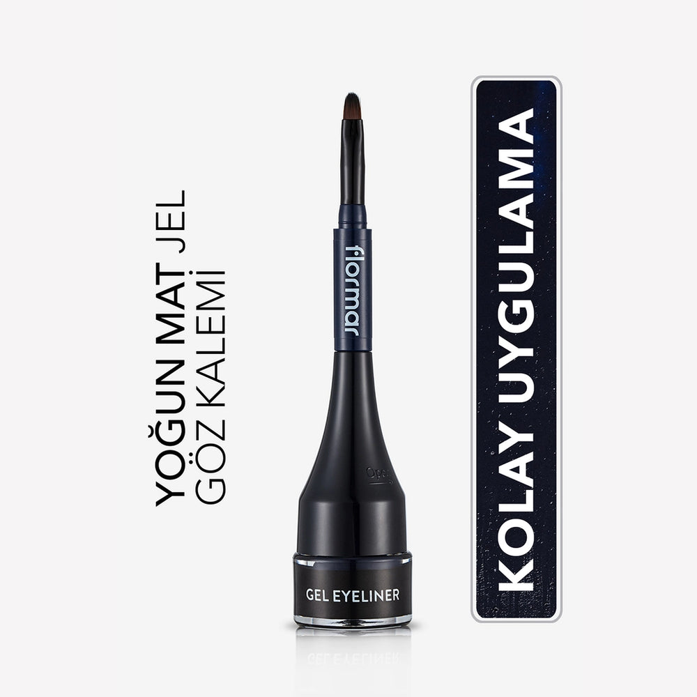 Flormar Intensely Pigmented Matte Finish Self-Brush Gel Eyeliner