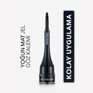 Flormar Intensely Pigmented Matte Finish Self-Brush Gel Eyeliner