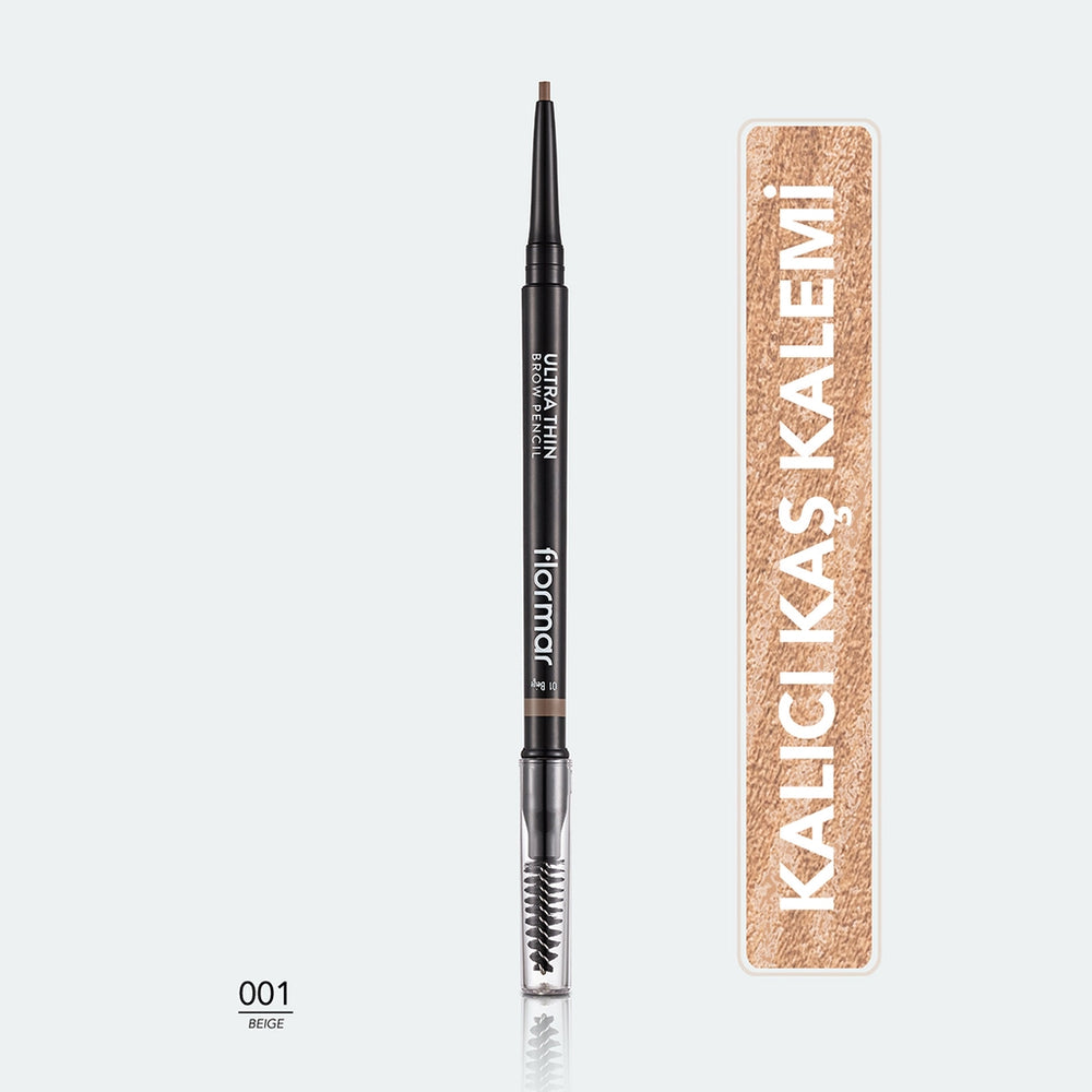 Flormar Ultra Thin Eyebrow Pencil with Fine Tip and Bristle Brush 0