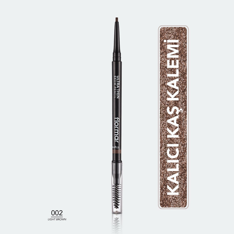 Flormar Ultra Thin Eyebrow Pencil with Fine Tip and Bristle Brush 0