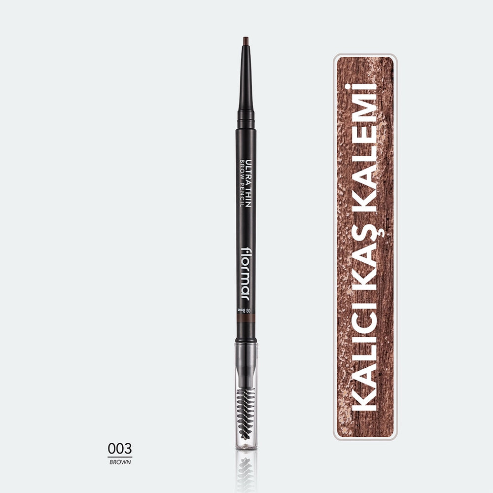 Flormar Ultra Thin Eyebrow Pencil with Fine Tip and Bristle Brush 0