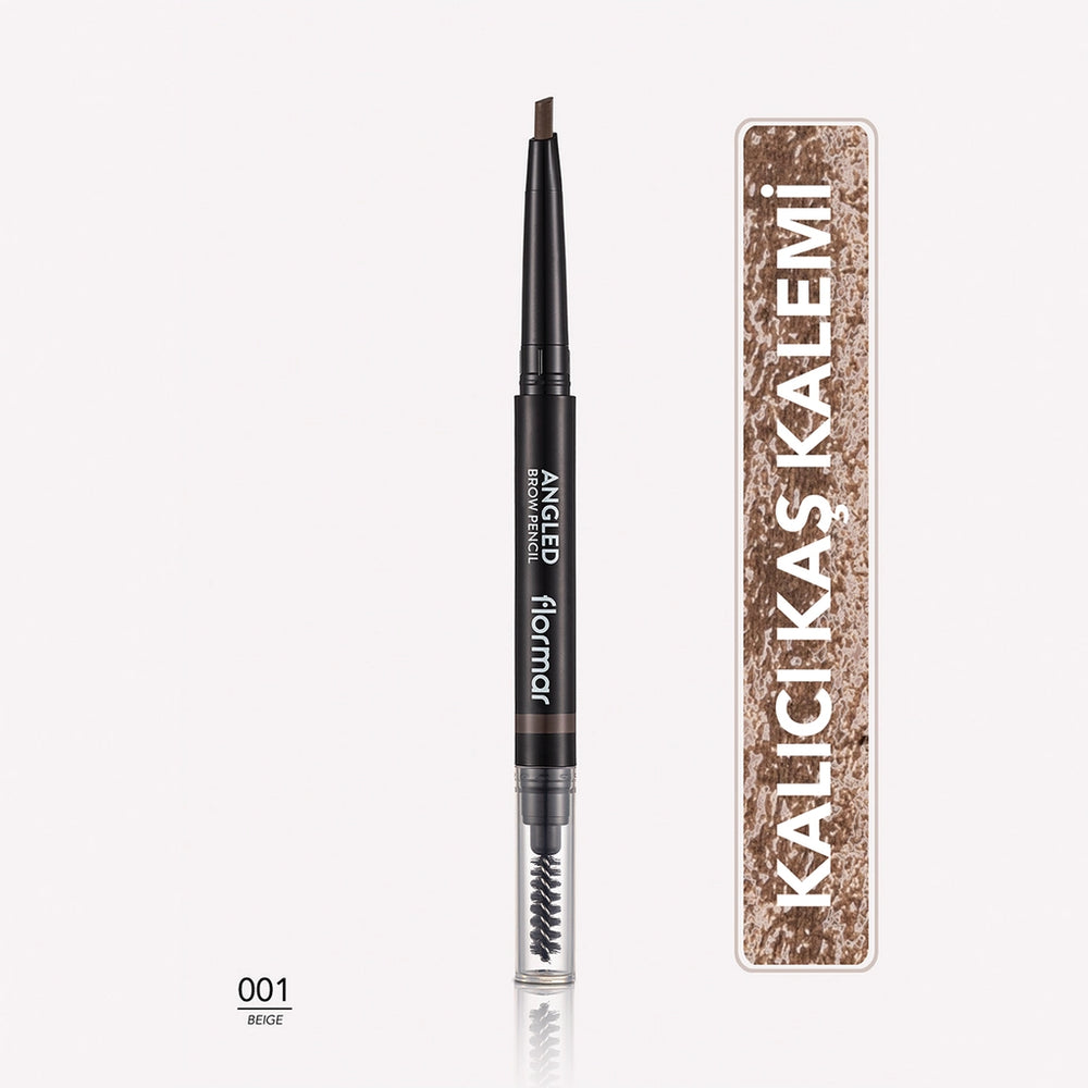 Flormar Angled Eyebrow Pencil with Angled Tip and Bristle Brush 0