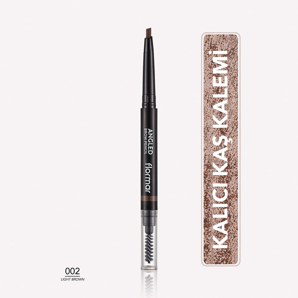 Flormar Angled Eyebrow Pencil with Angled Tip and Bristle Brush 0