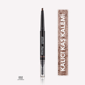 Flormar Angled Eyebrow Pencil with Angled Tip and Bristle Brush 0