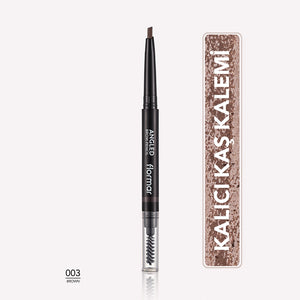 Flormar Angled Eyebrow Pencil with Angled Tip and Bristle Brush 0