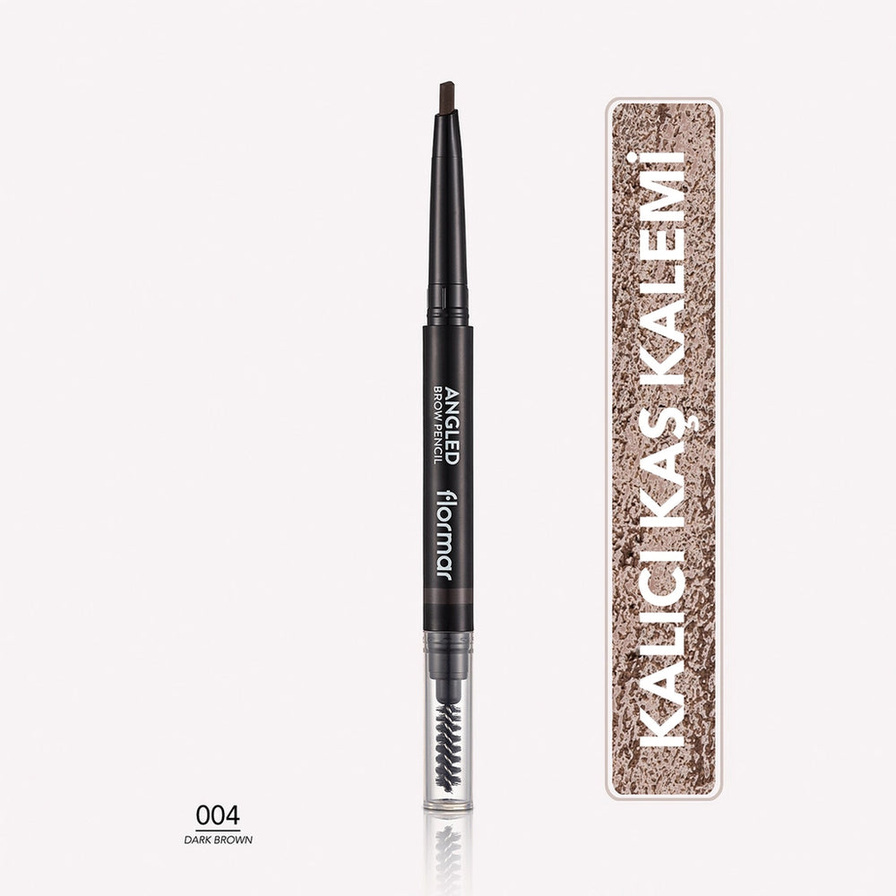 Flormar Angled Eyebrow Pencil with Angled Tip and Bristle Brush 0