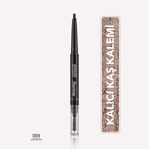 Flormar Angled Eyebrow Pencil with Angled Tip and Bristle Brush 0