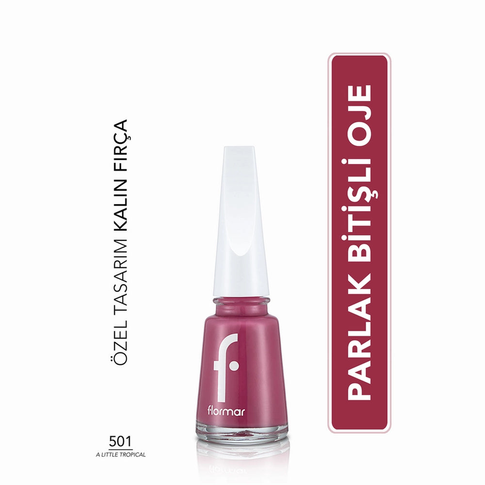 Flormar Nail Enamel Intensely Pigmented Nail Polish 417 Steel Gray
