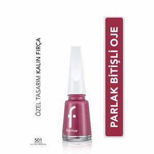 Flormar Nail Enamel Intensely Pigmented Nail Polish 417 Steel Gray