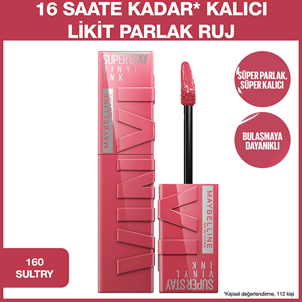 Maybelline New York Super Stay Vinyl Ink Long Lasting Liquid Glossy Lipstick