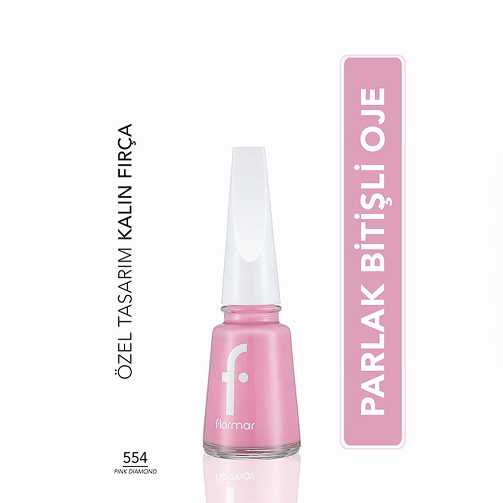 Flormar Nail Enamel Intensely Pigmented Nail Polish 417 Steel Gray