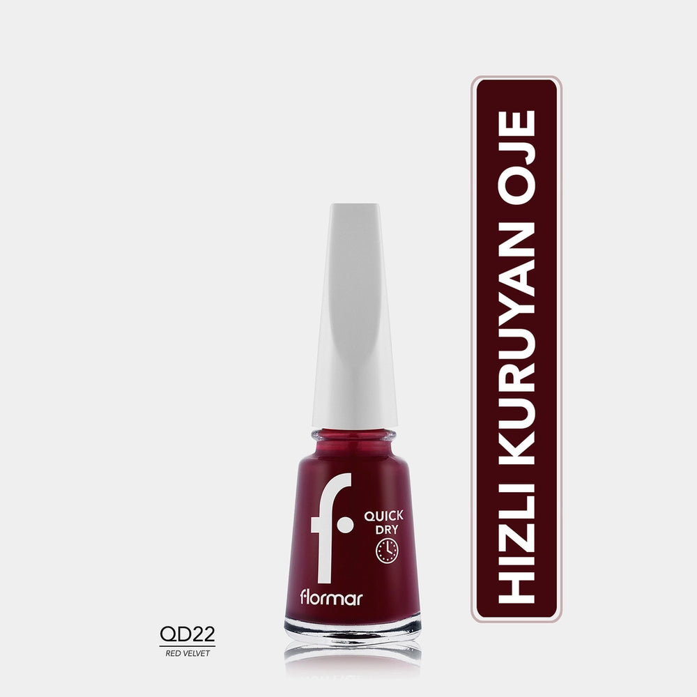 Flormar Quick Dry Fast-Drying Intensely Pigmented Nail Polish