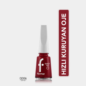 Flormar Quick Dry Fast-Drying Intensely Pigmented Nail Polish