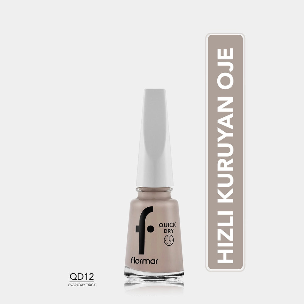 Flormar Quick Dry Fast-Drying Intensely Pigmented Nail Polish