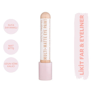 Show by Pastel Multi-Matte Eye Paint Waterproof Eyeshadow & Liner Waterproof Matte Liquid Eyeshadow and Eyeliner
