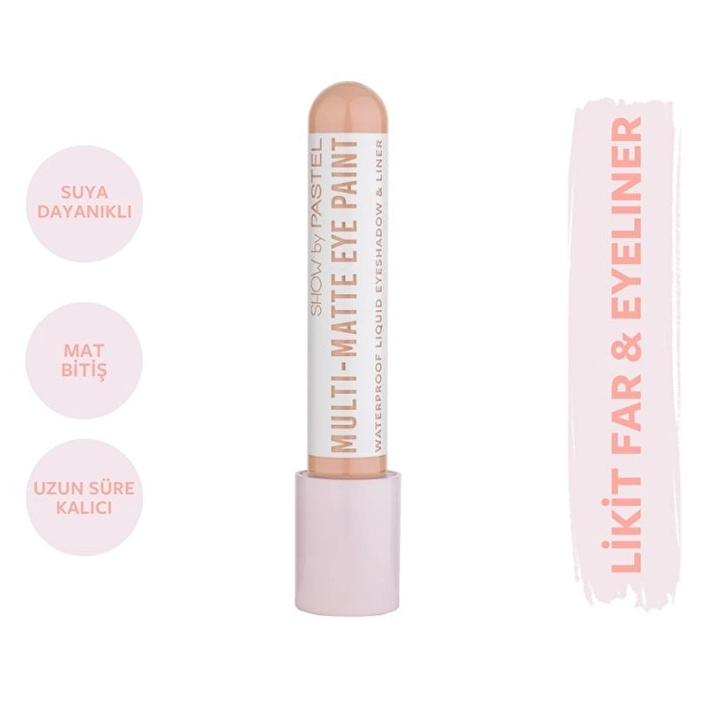 Show by Pastel Multi-Matte Eye Paint Waterproof Eyeshadow & Liner Waterproof Matte Liquid Eyeshadow and Eyeliner