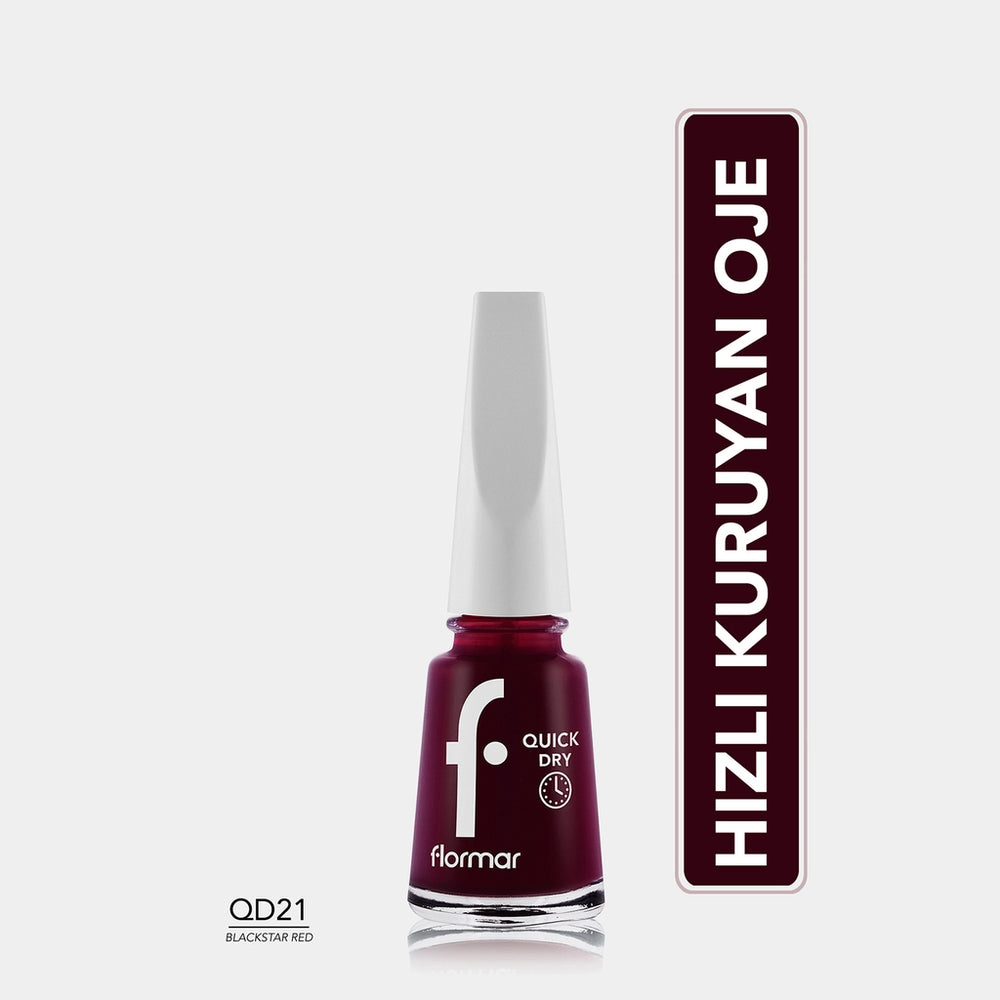 Flormar Quick Dry Fast-Drying Intensely Pigmented Nail Polish