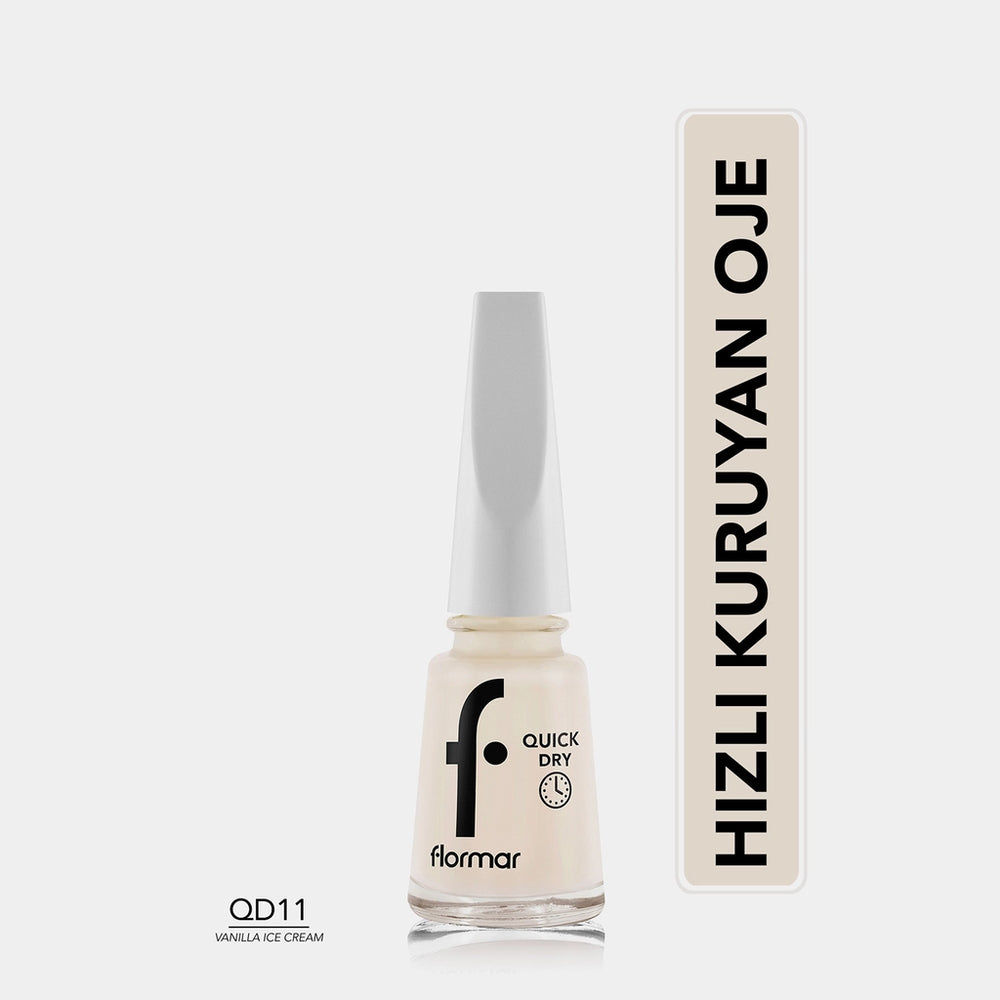 Flormar Quick Dry Fast-Drying Intensely Pigmented Nail Polish