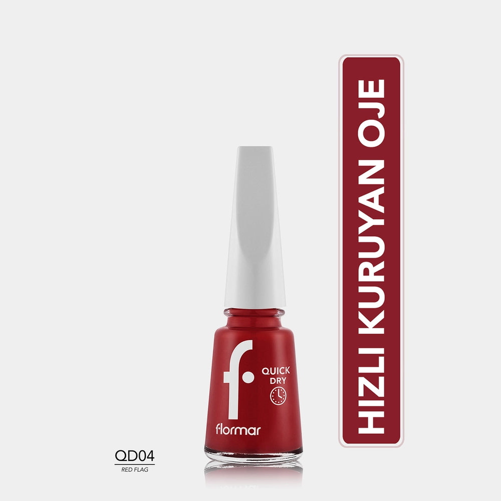 Flormar Quick Dry Fast-Drying Intensely Pigmented Nail Polish